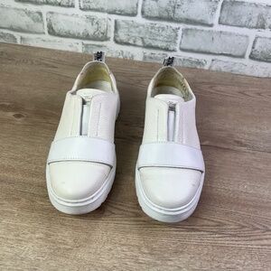 DR. MARTENS LYLAH LEATHER SLIP ON WHITE
